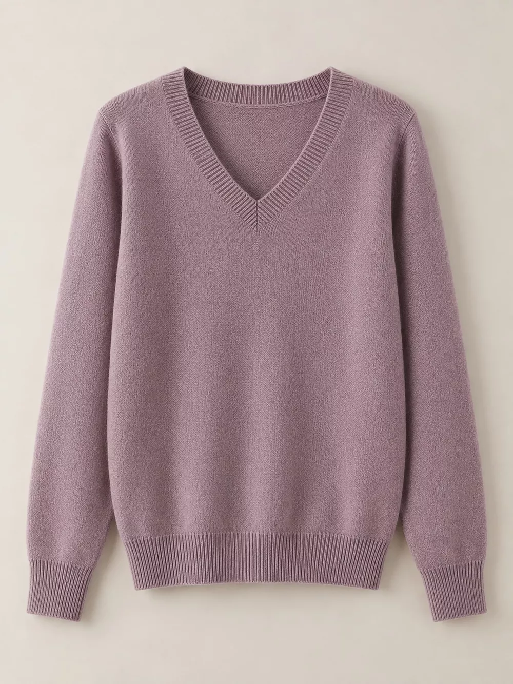 V-Neck Solid Color Sweater, image 39