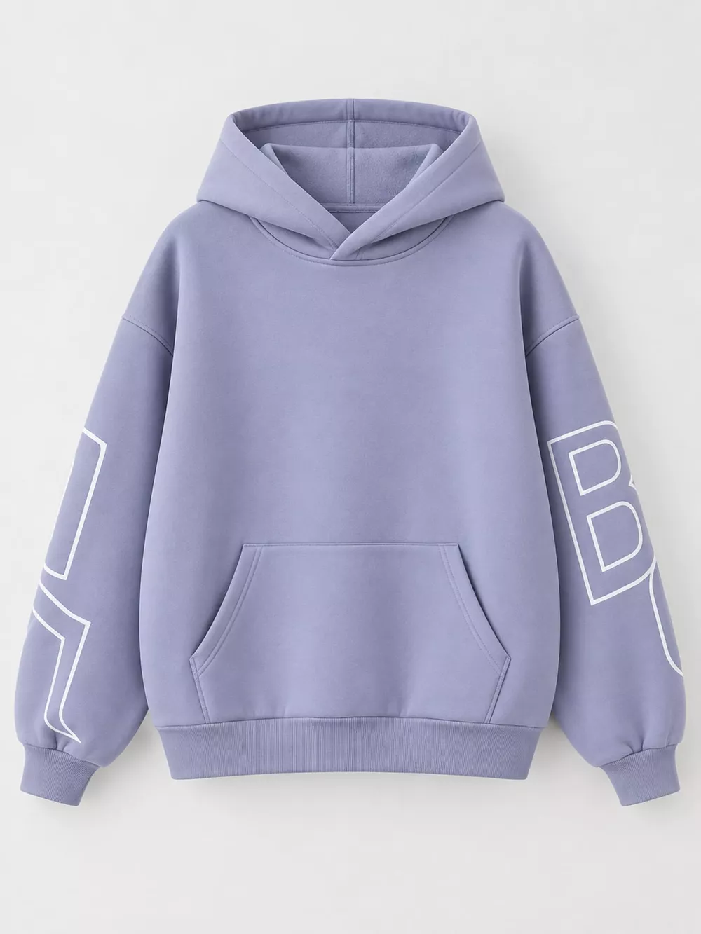 Letter Back Hoodie with Kangaroo Pocket, image 18