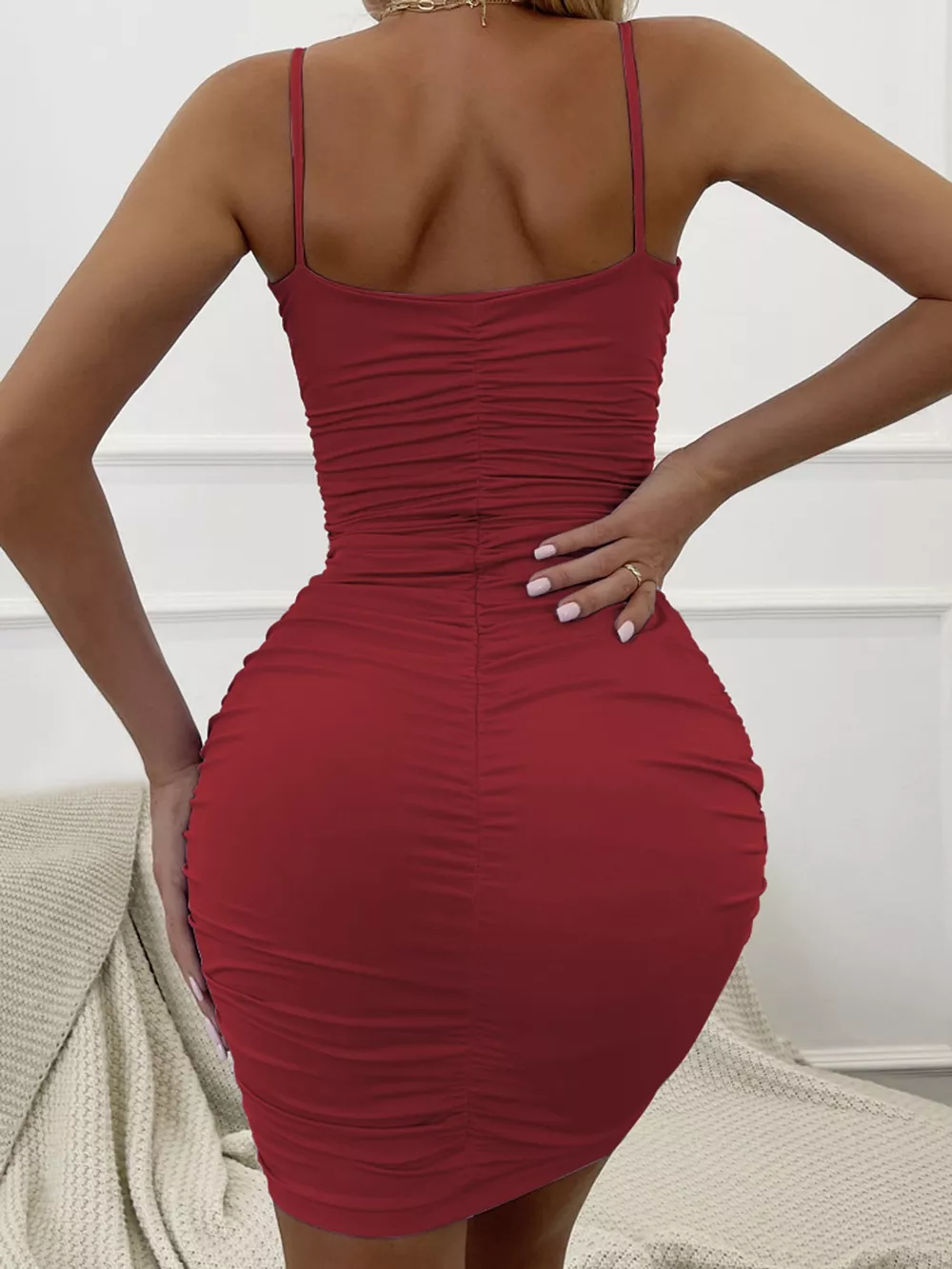 Ruched Bodycon Mini Dress, image 19
