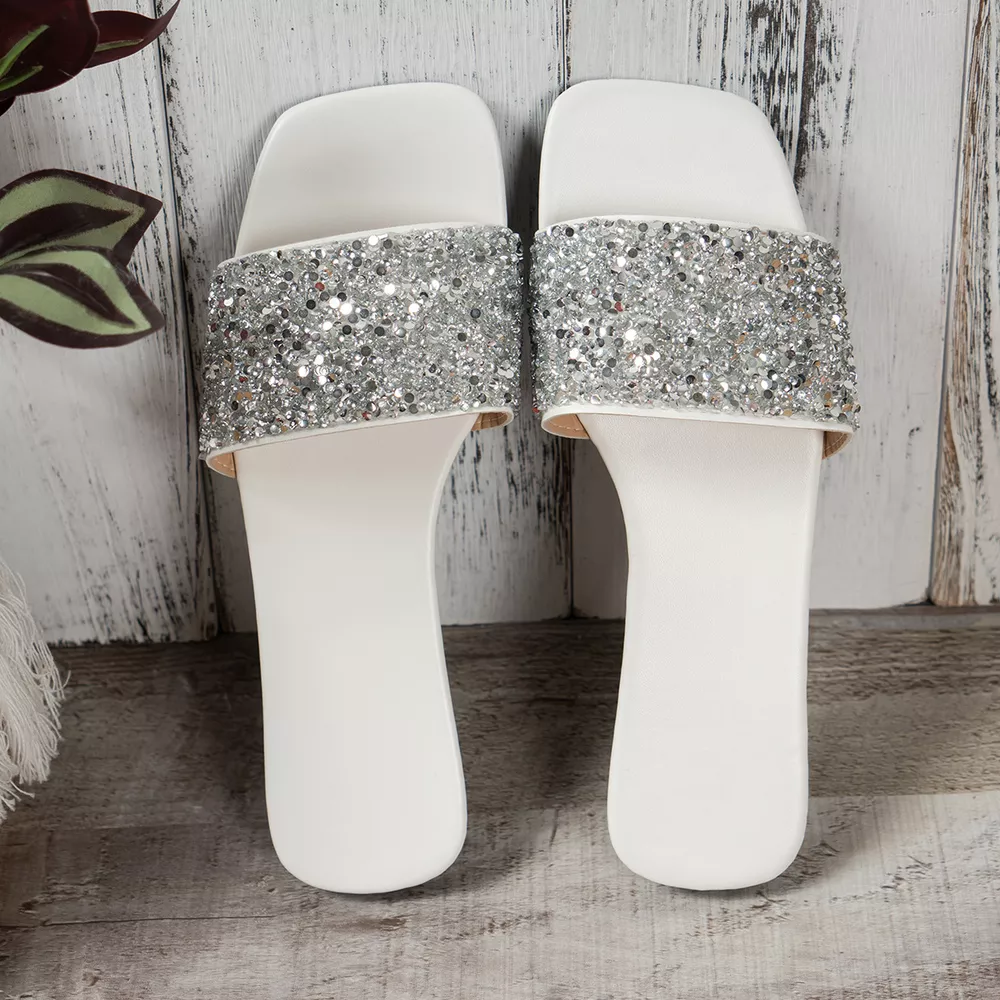Open Toe Rhinestone Sandals, image 8