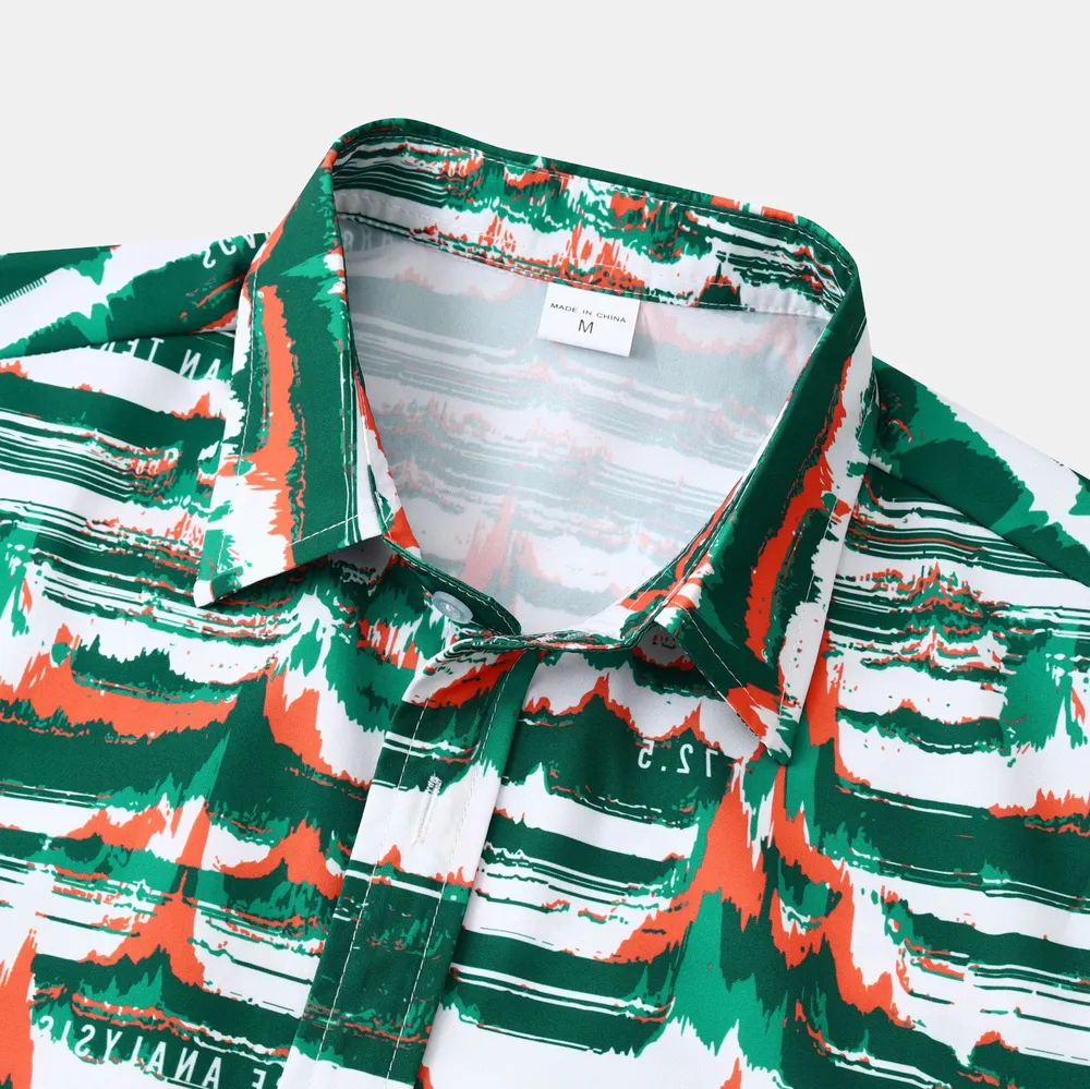 Men's Plus Size Tropical Print Short Sleeve Hawaiian Beach Shirt, image 3