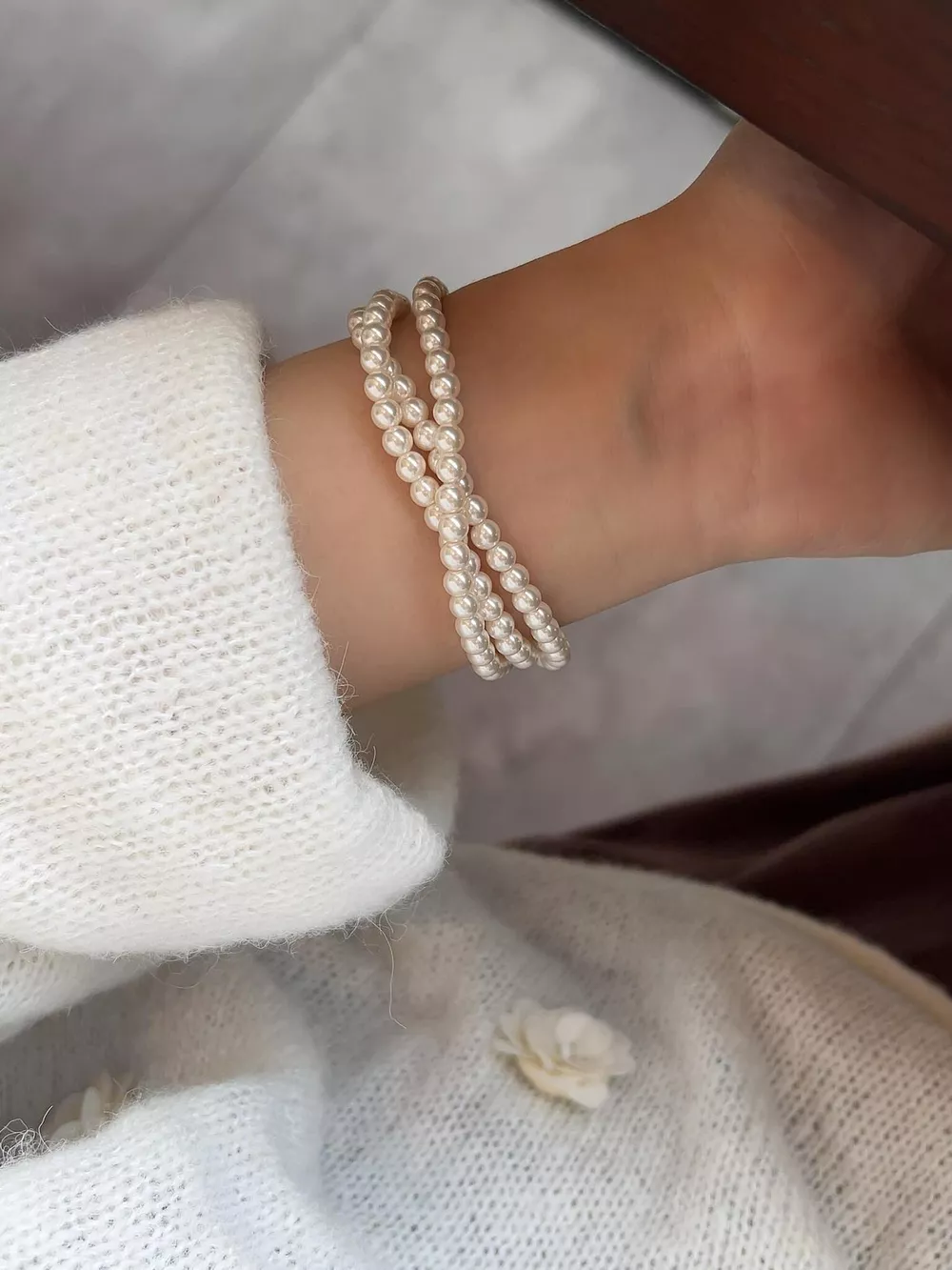 Three Layers Pearl Bracelet, image 2