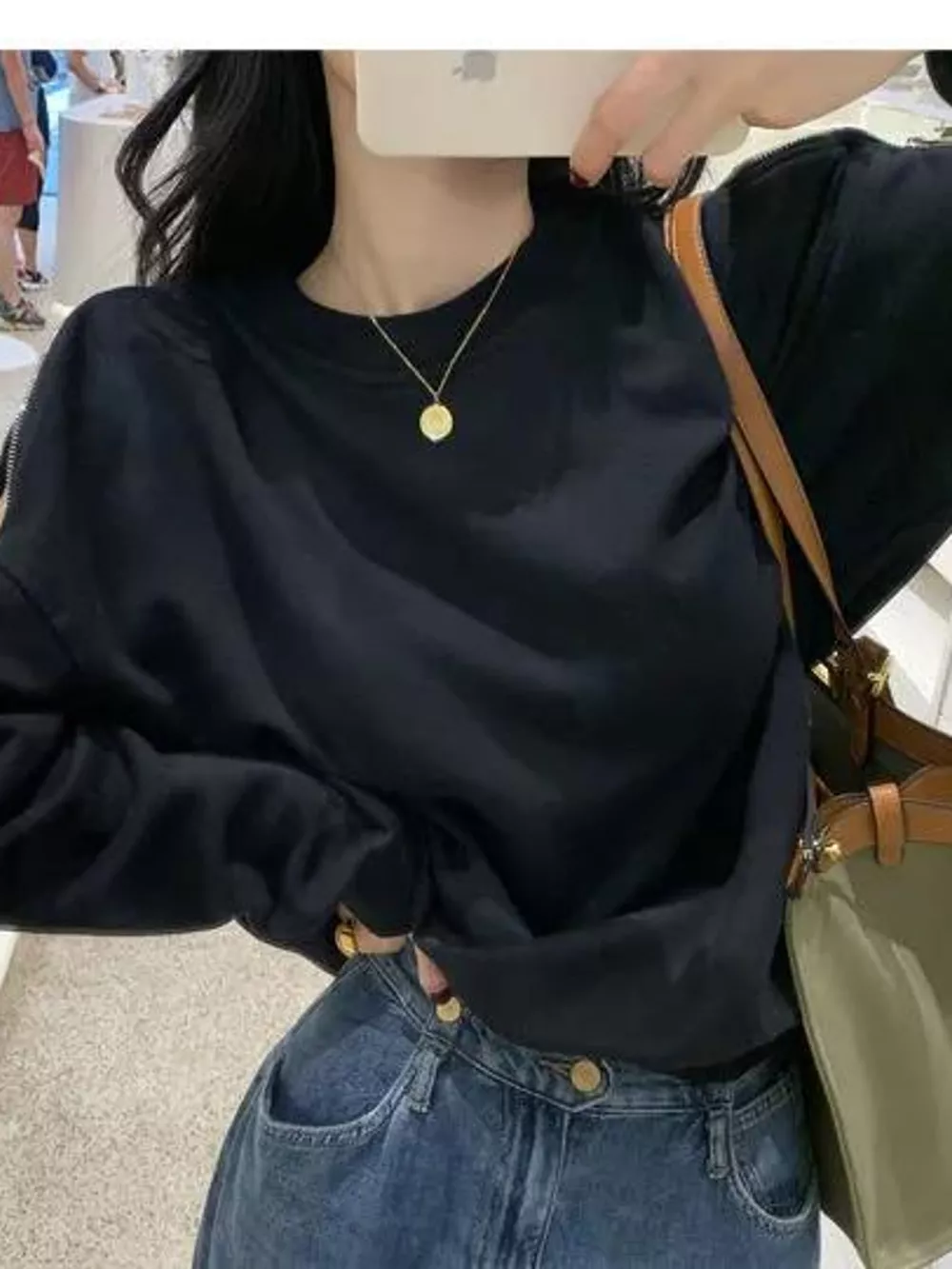 Cold-Shoulder Zipper Detail Sweatshirt, image 11