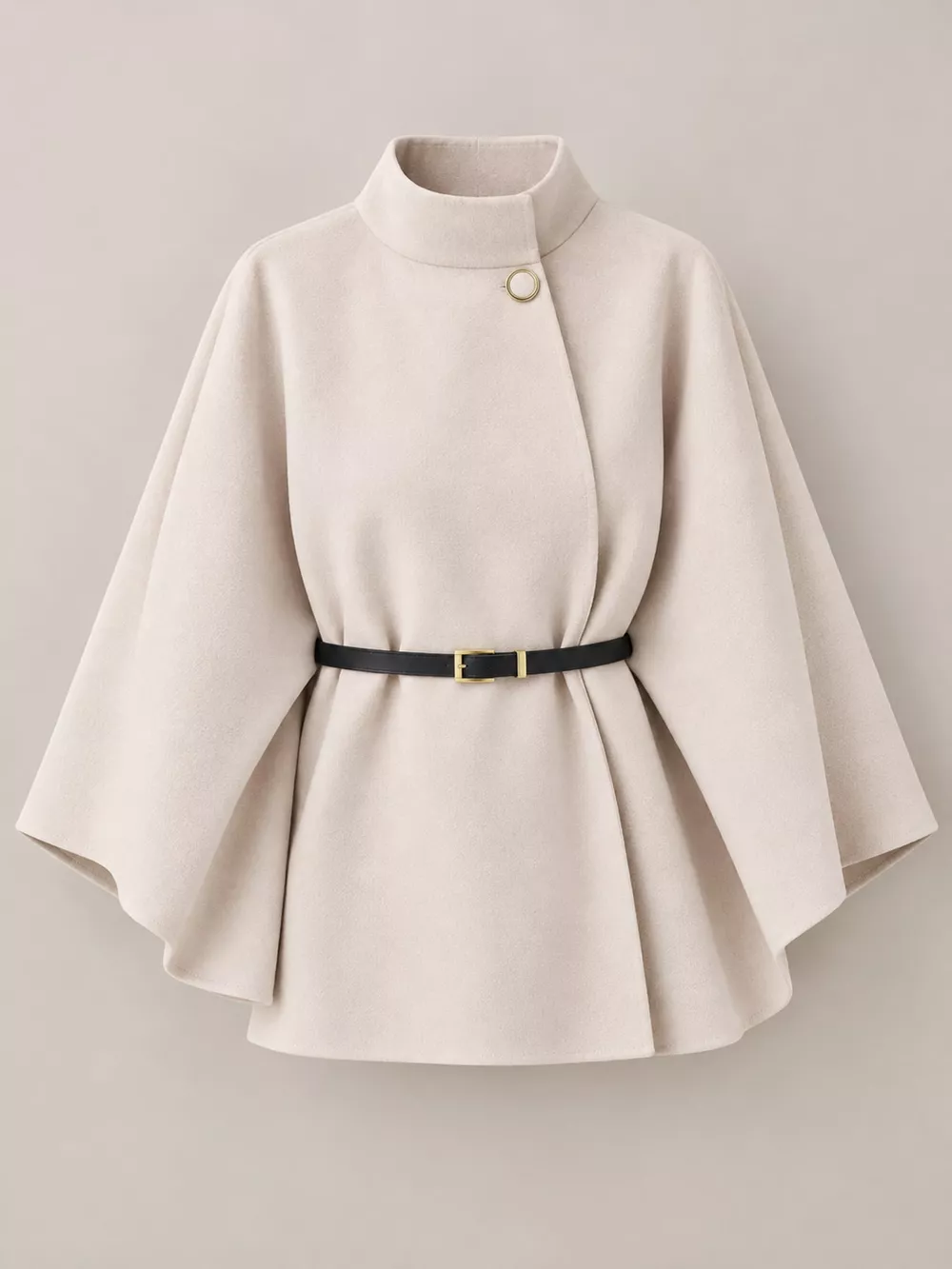 Mock Neck Cape Coat, image 10