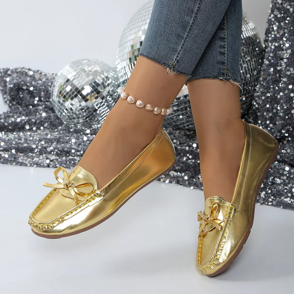 Bow Decor Round Toe Slip-Ons, image 10