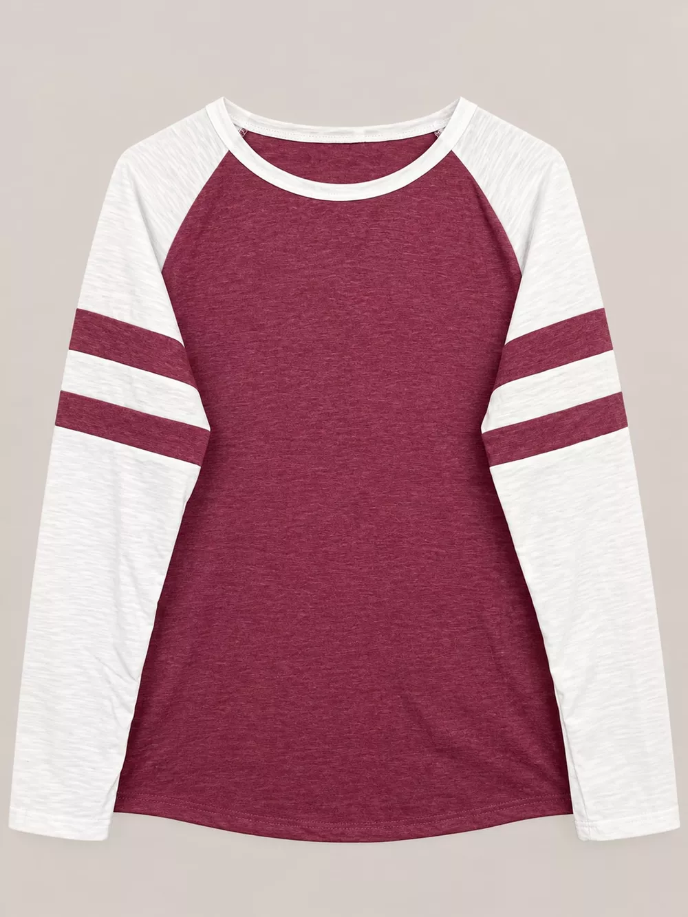 Full Size Color-Block Raglan Sleeve Striped T-Shirt Plus Size, image 24