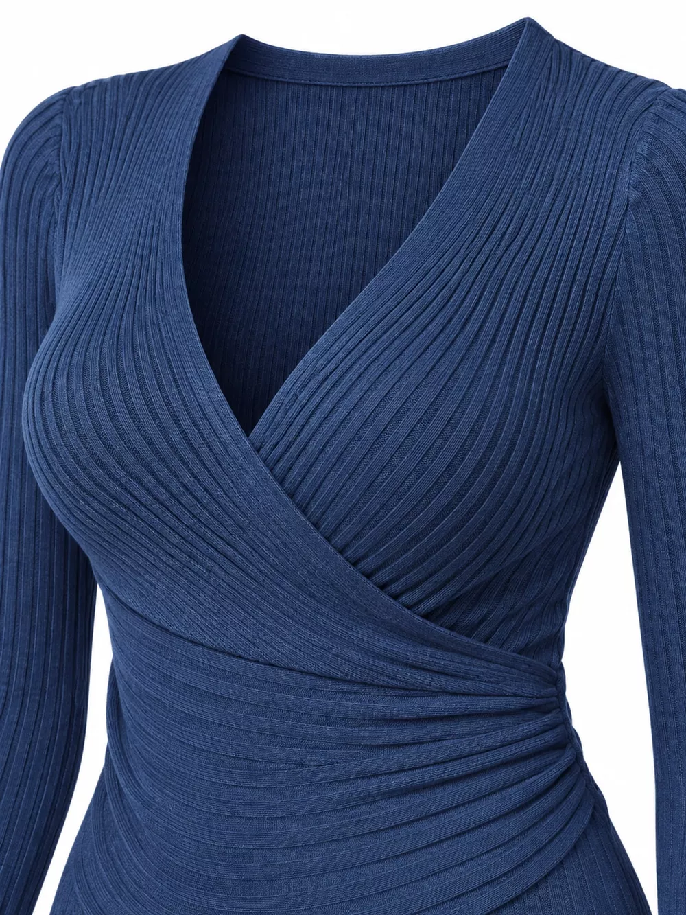 Full Size Ribbed Long Sleeve Slim Fit T-Shirt Plus Size, image 24