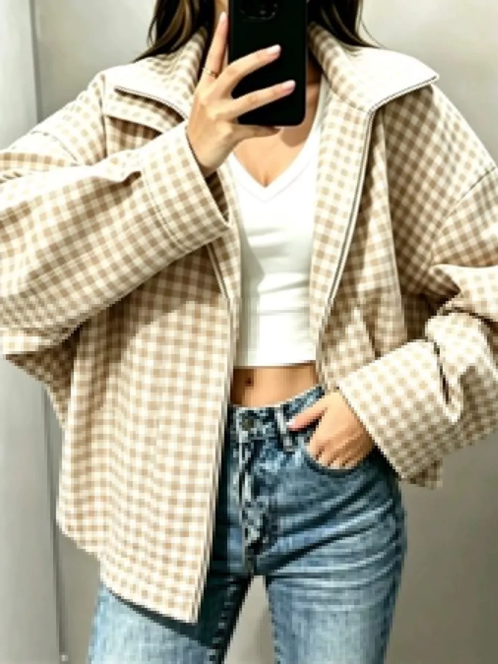 Plaid Zip-Up Jacket, image 18