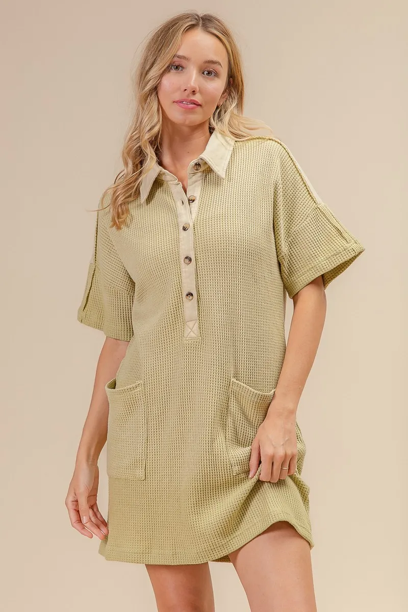 Dip Dye Mineral Washed Knit Dress, image 3