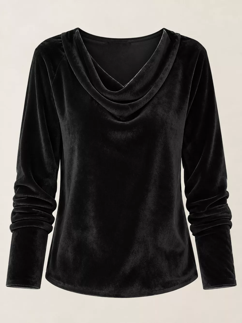 Full Size Velvet Cowl Neck Long Sleeve T-Shirt Plus Size, image 20