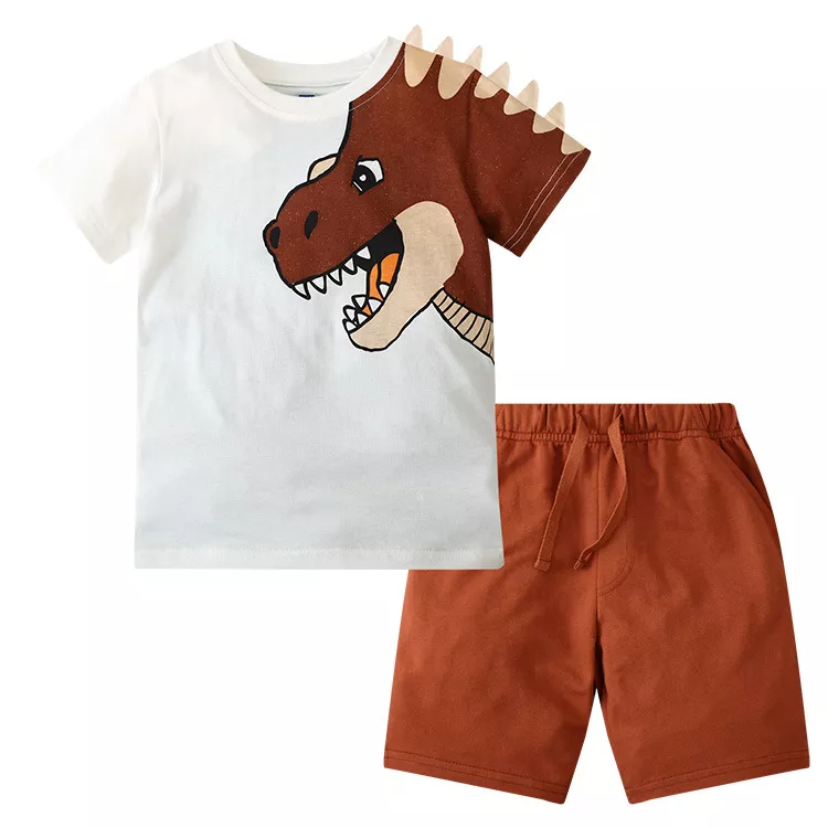 Children's Dinosaur Graphic Tee & Shorts Set, image 2
