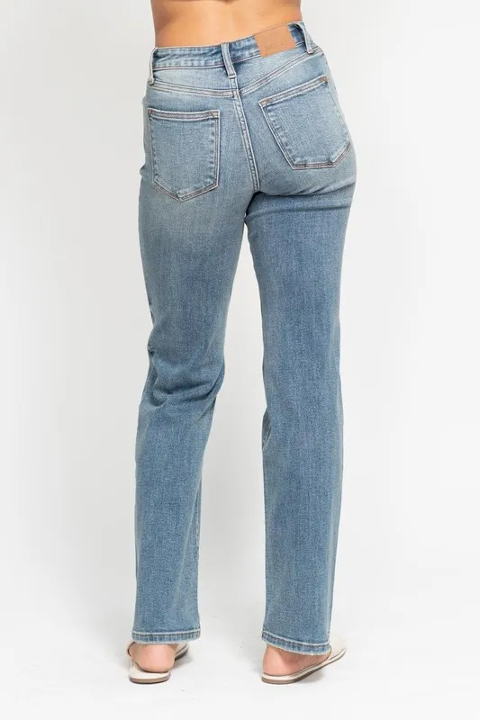 Full Size High Waist Distressed Dad Jean Plus Size, image 7