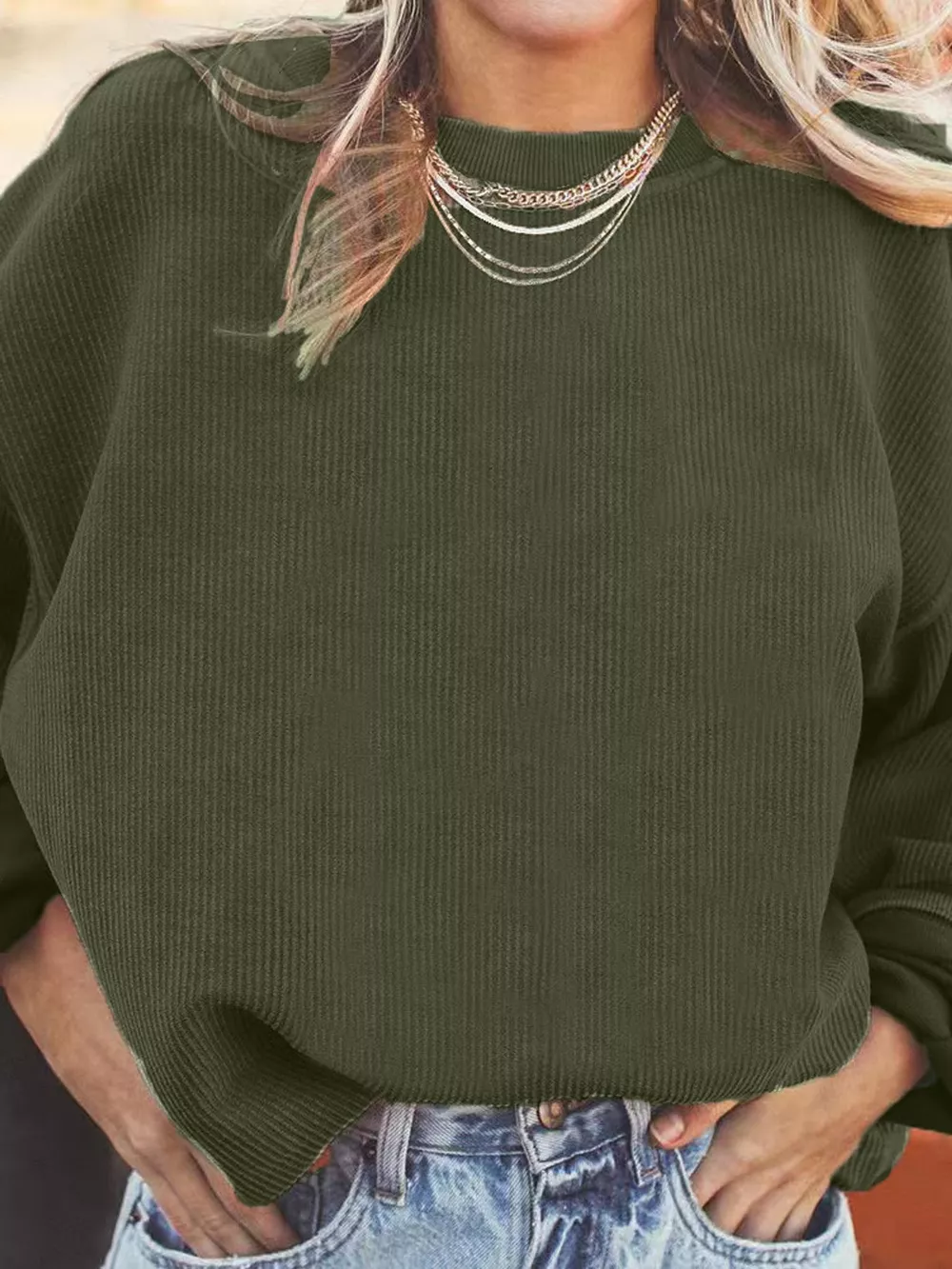 Casual Crew Neck  Dropped Shoulder Sweatshirt, image 17