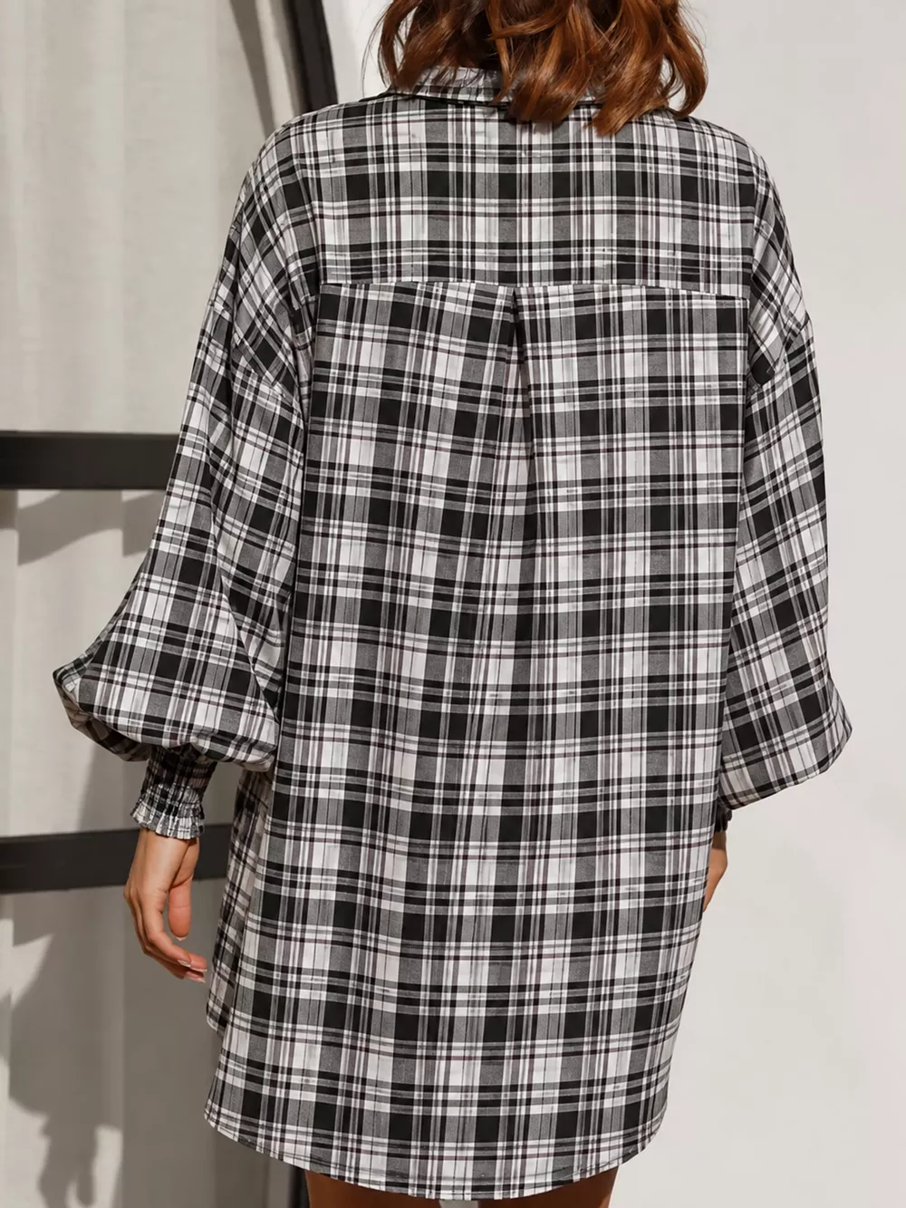 Oversized Plaid Button Up Shirt, image 23