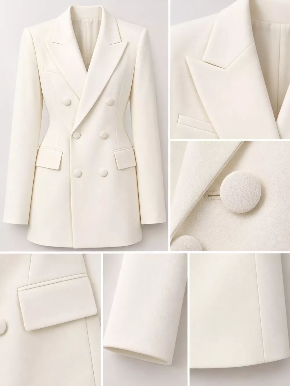 Full Size Double-Breasted Slim-Fit Blazer Plus Size, image 5