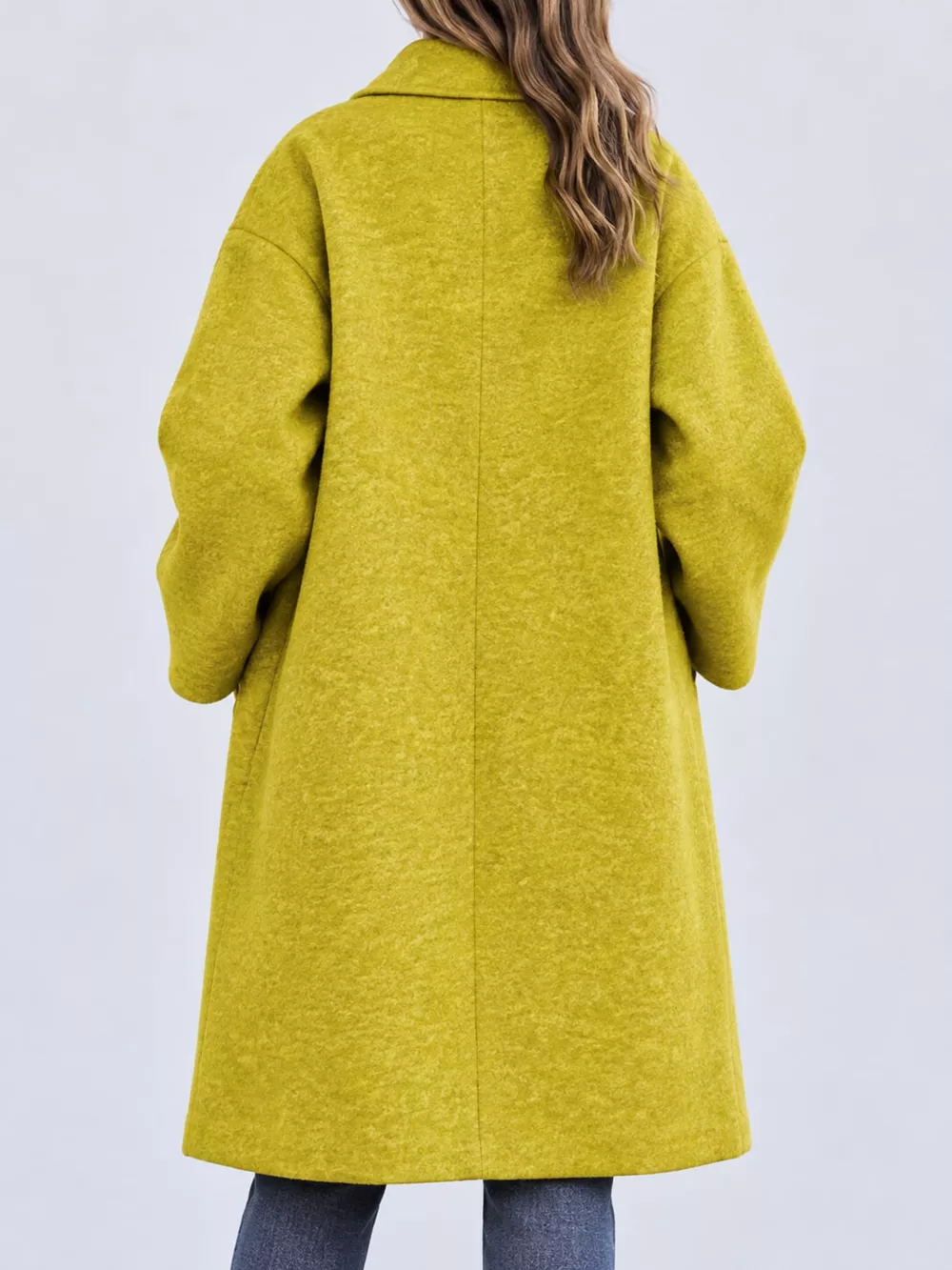 Full Size Lapel Collar One Button Coat Plus Size, image 24