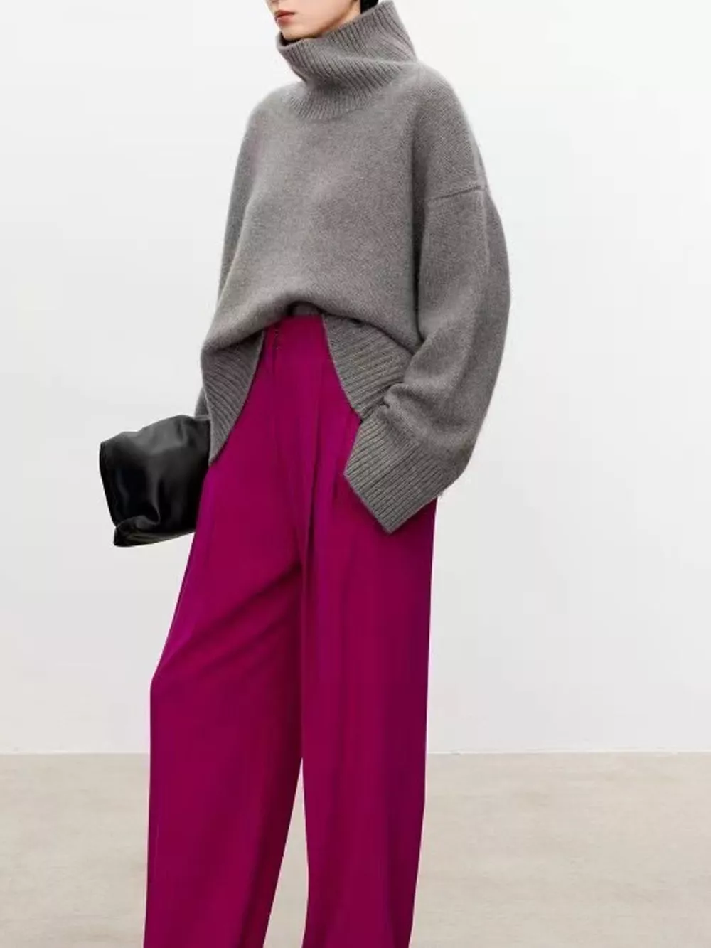 Oversized Turtleneck Wool Sweater, image 27