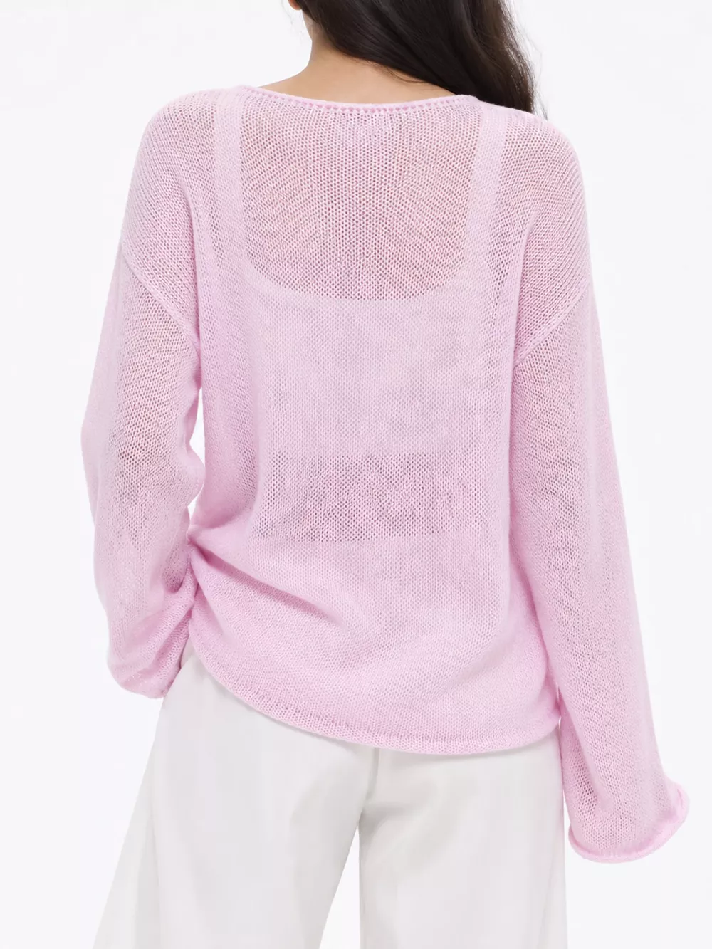 Lightweight Dropped Shoulder Knit Cover Up, image 9
