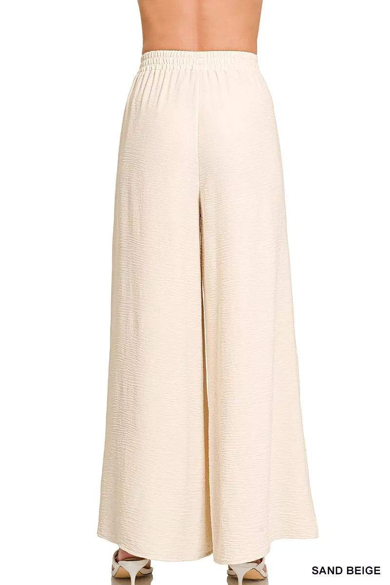 Woven Airflow Elastic Waistband Pants, image 8