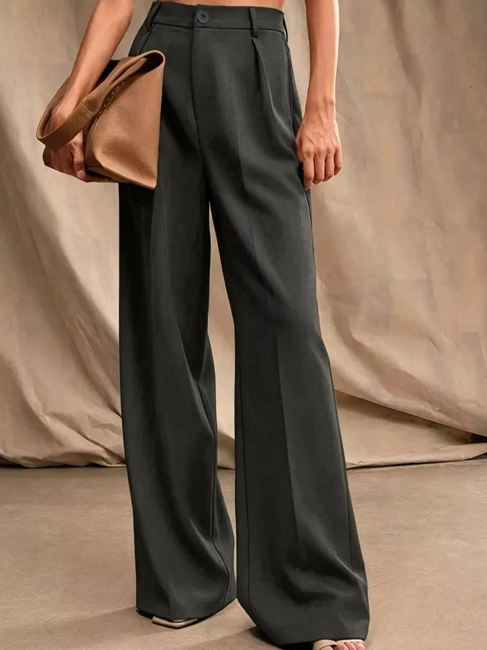 High-Waisted Pleated Wide-Leg Pants, image 19