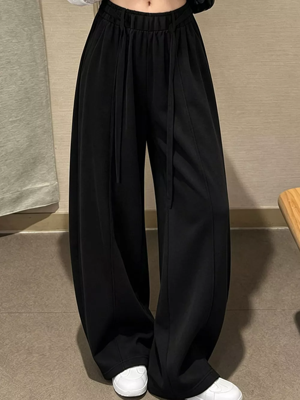 Drawstring Wide-Leg Casual Pants, image 8