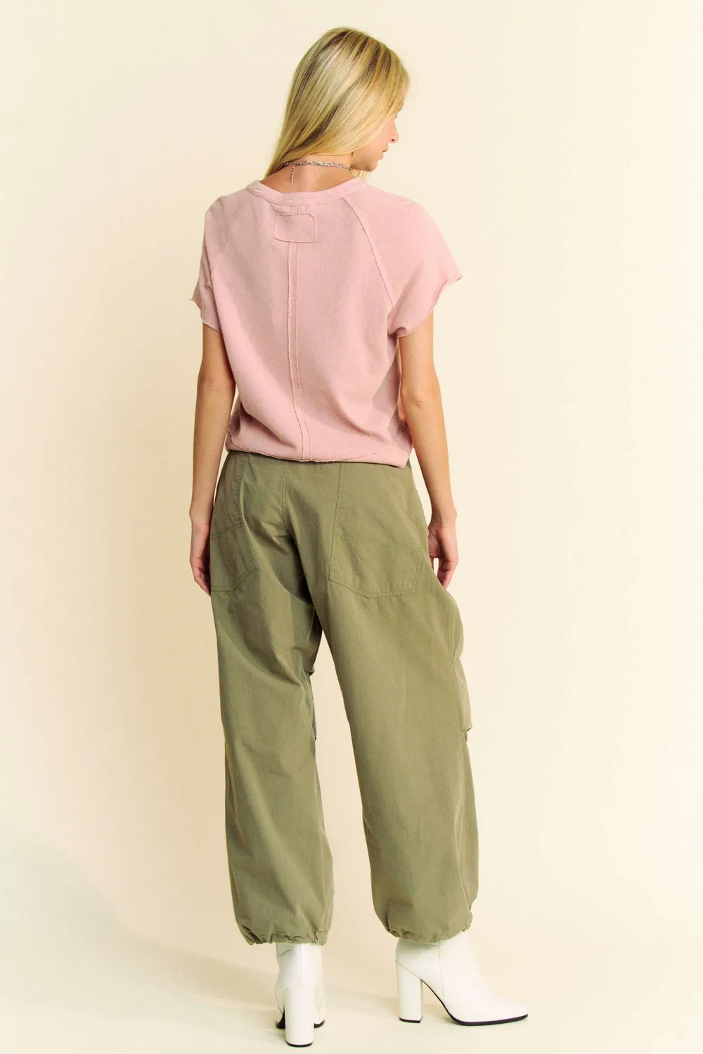 Breezy Knit Fabric Short Sleeve T-shirt Top, image 7