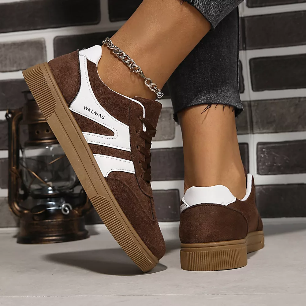 Round Toe Lace Up Sneakers, image 3