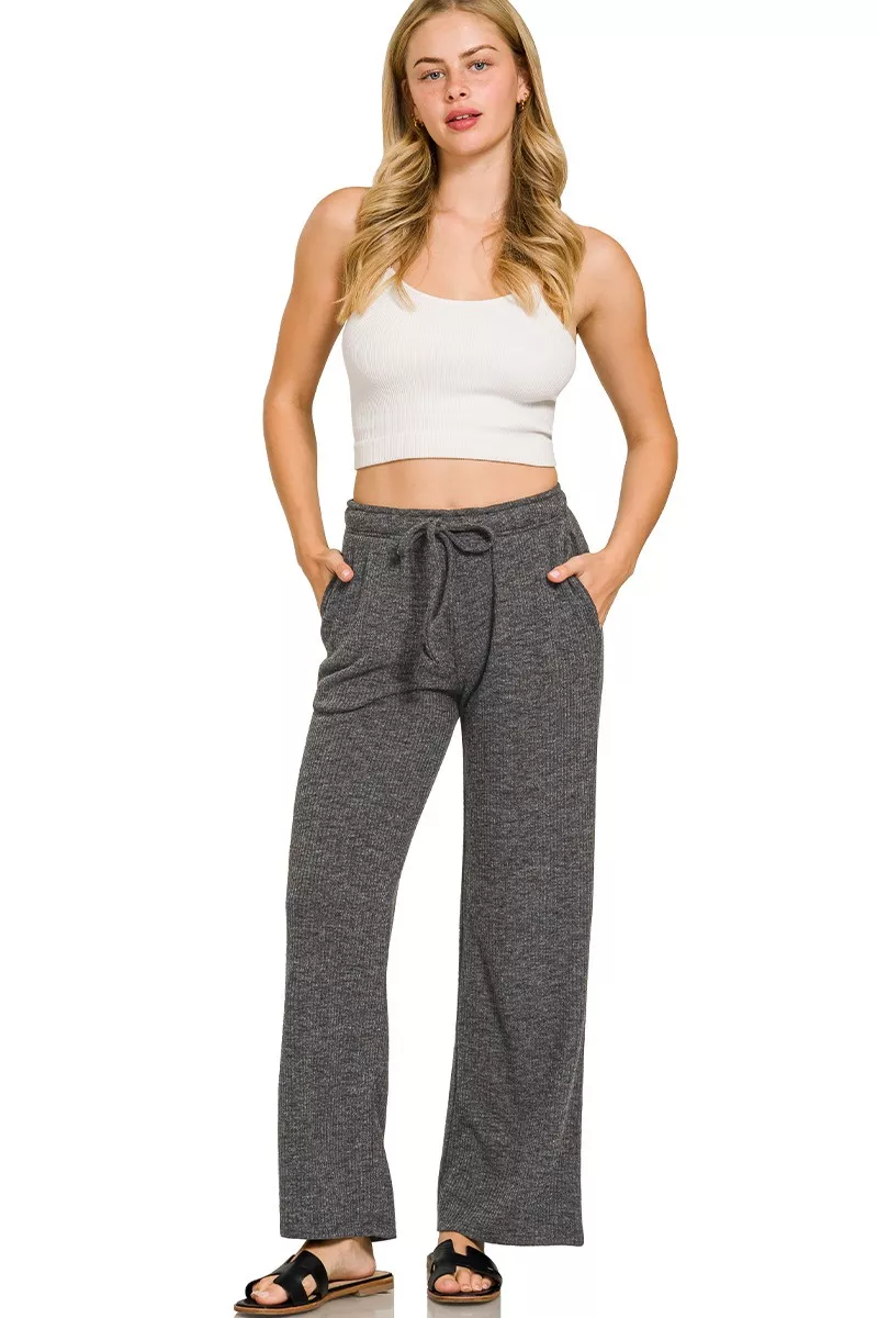 Ribbed Drawstring Lounge Pants, image 4