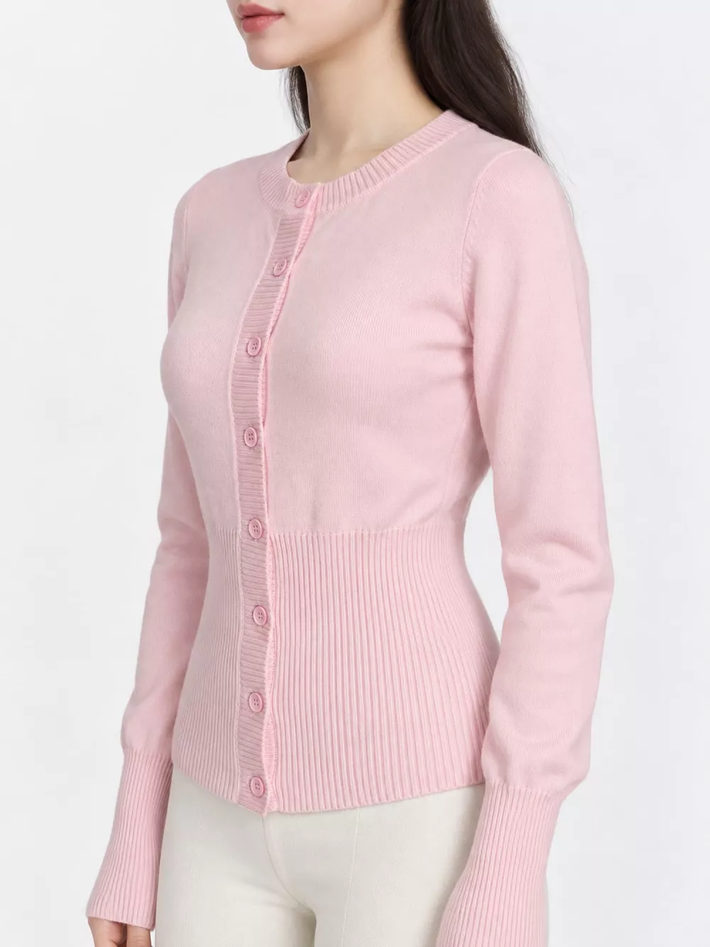 Slim-Fit Ribbed Knit Button-Down Cardigan, image 13