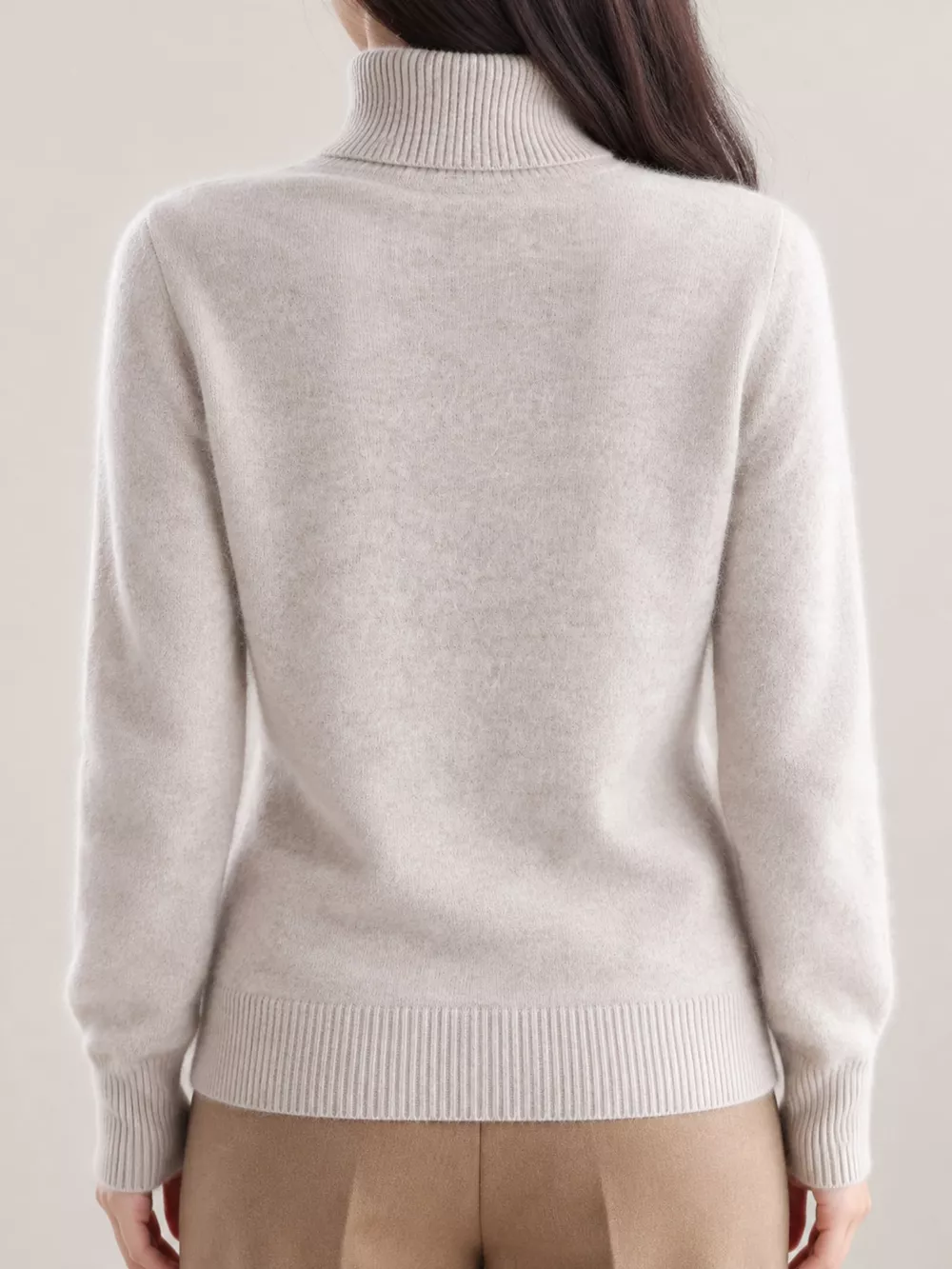 Full Size Turtleneck Long Sleeve Sweater Plus Size, image 8