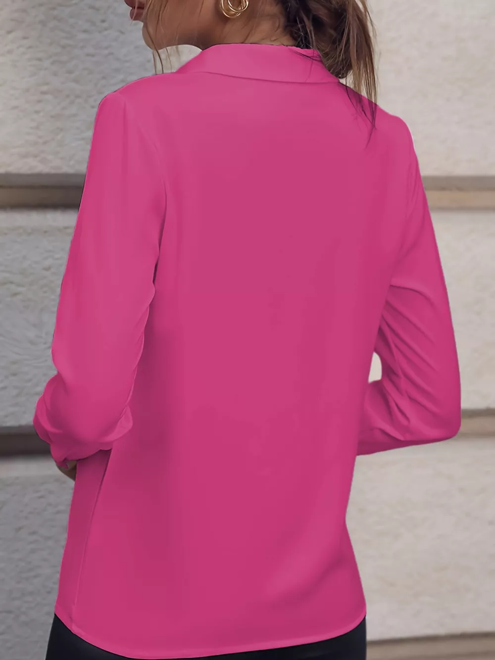Long Sleeve Satin Blouse, image 24