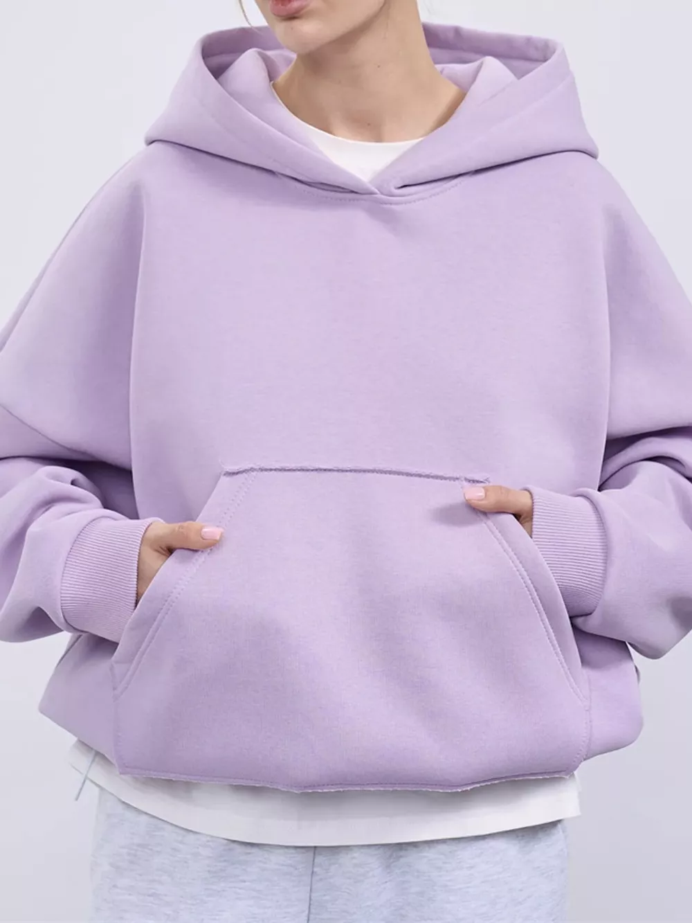 Kangaroo Pocket Dropped Shoulder Hoodie, image 22