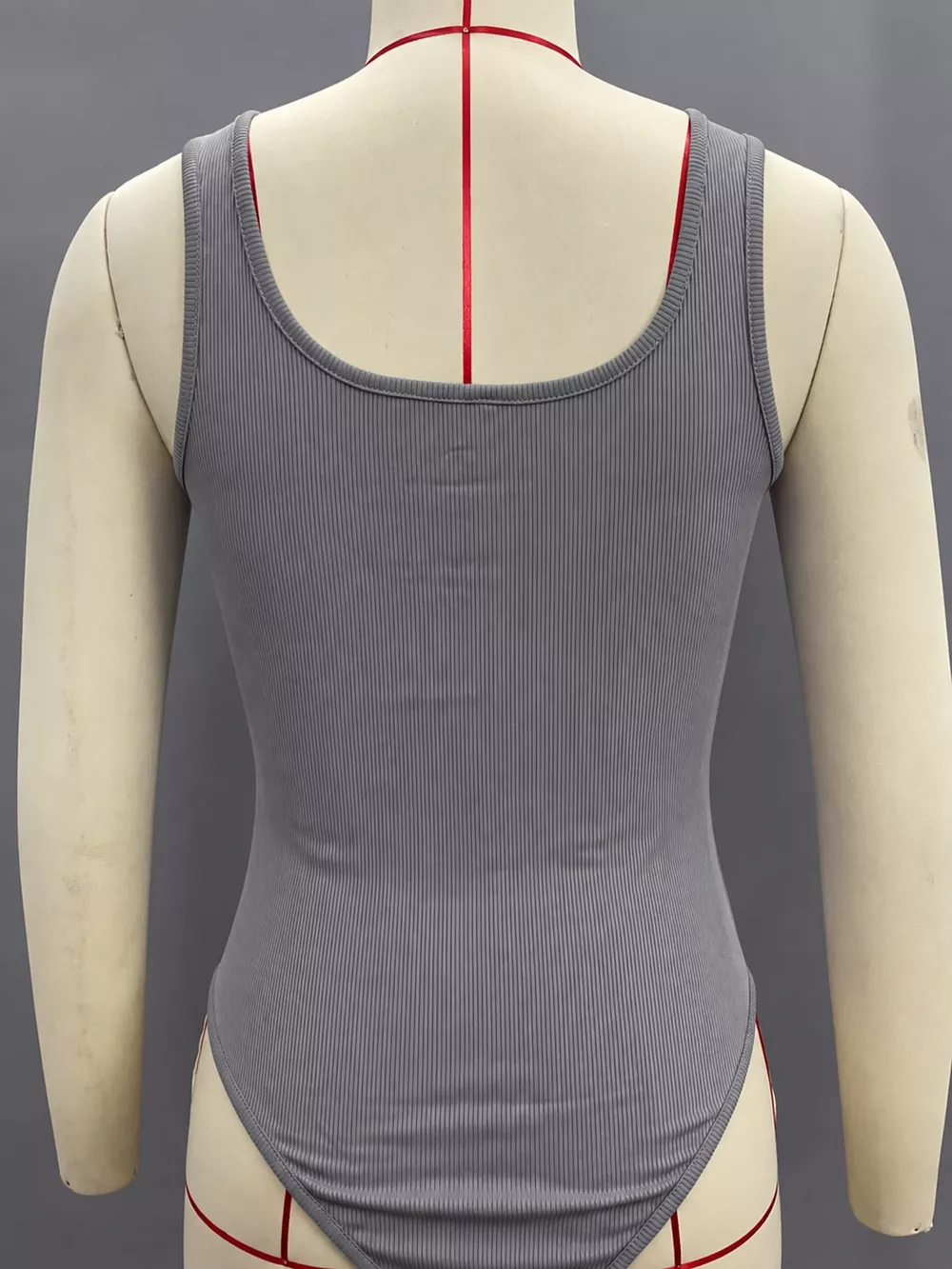 Full Size Ribbed Knit Sleeveless Scoop Neck Bodysuit Plus Size, image 54