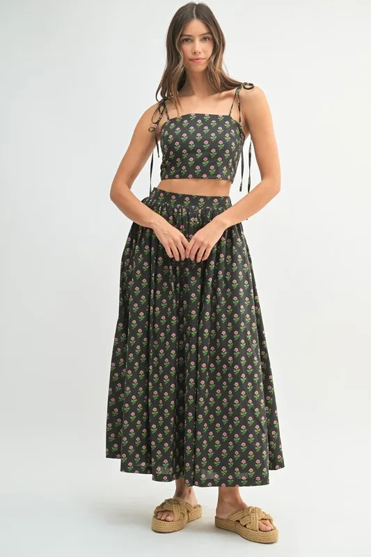 Floral Crop Top and Skirt Set, image 13