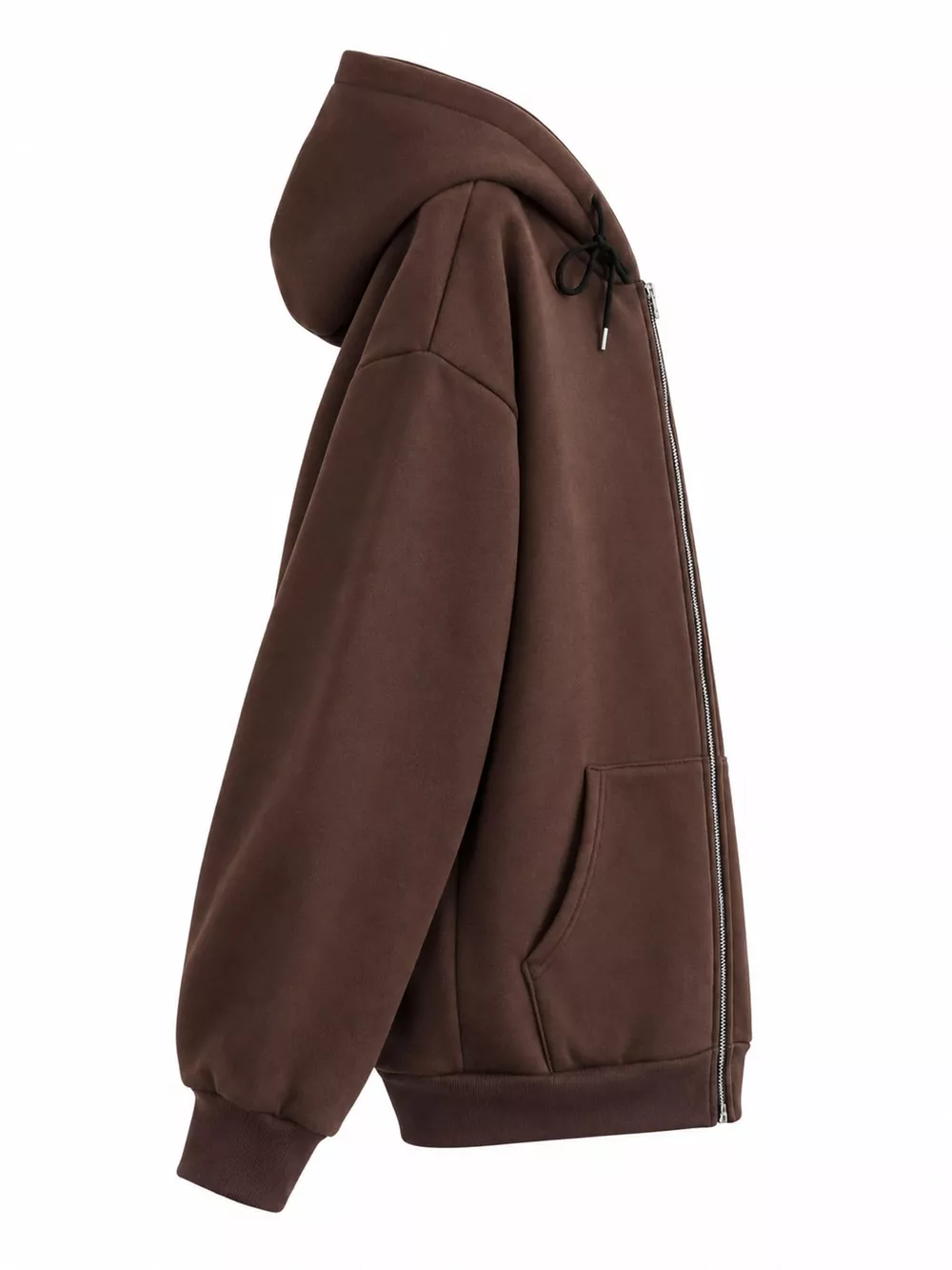 Full Size Oversized Solid Zip-Up Hoodie with Drawstring Plus Size, image 67