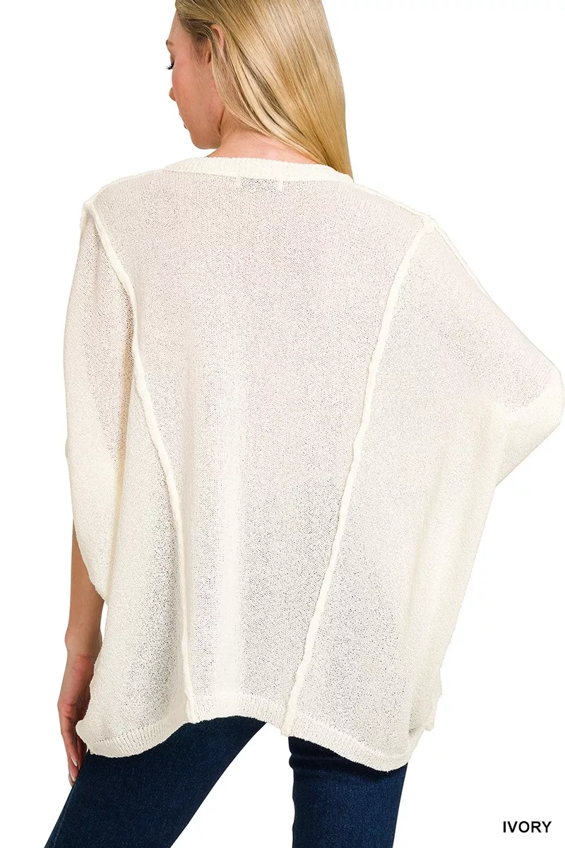Drop Shoulder Short Sleeve Knit Top, image 2
