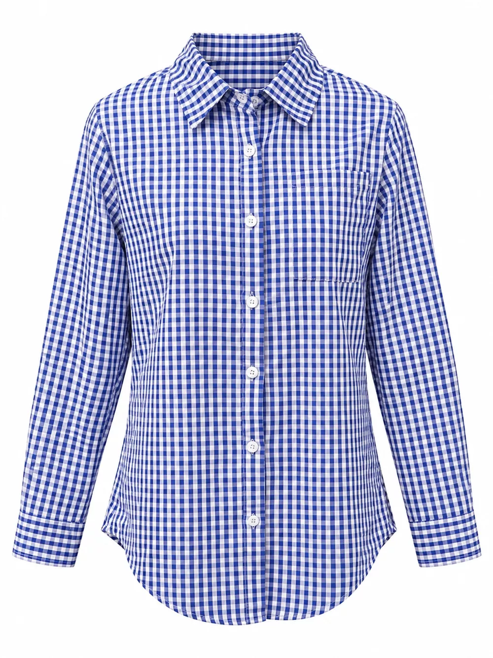 Plus Size Plaid Button-Down Long Sleeve Shirt, image 47