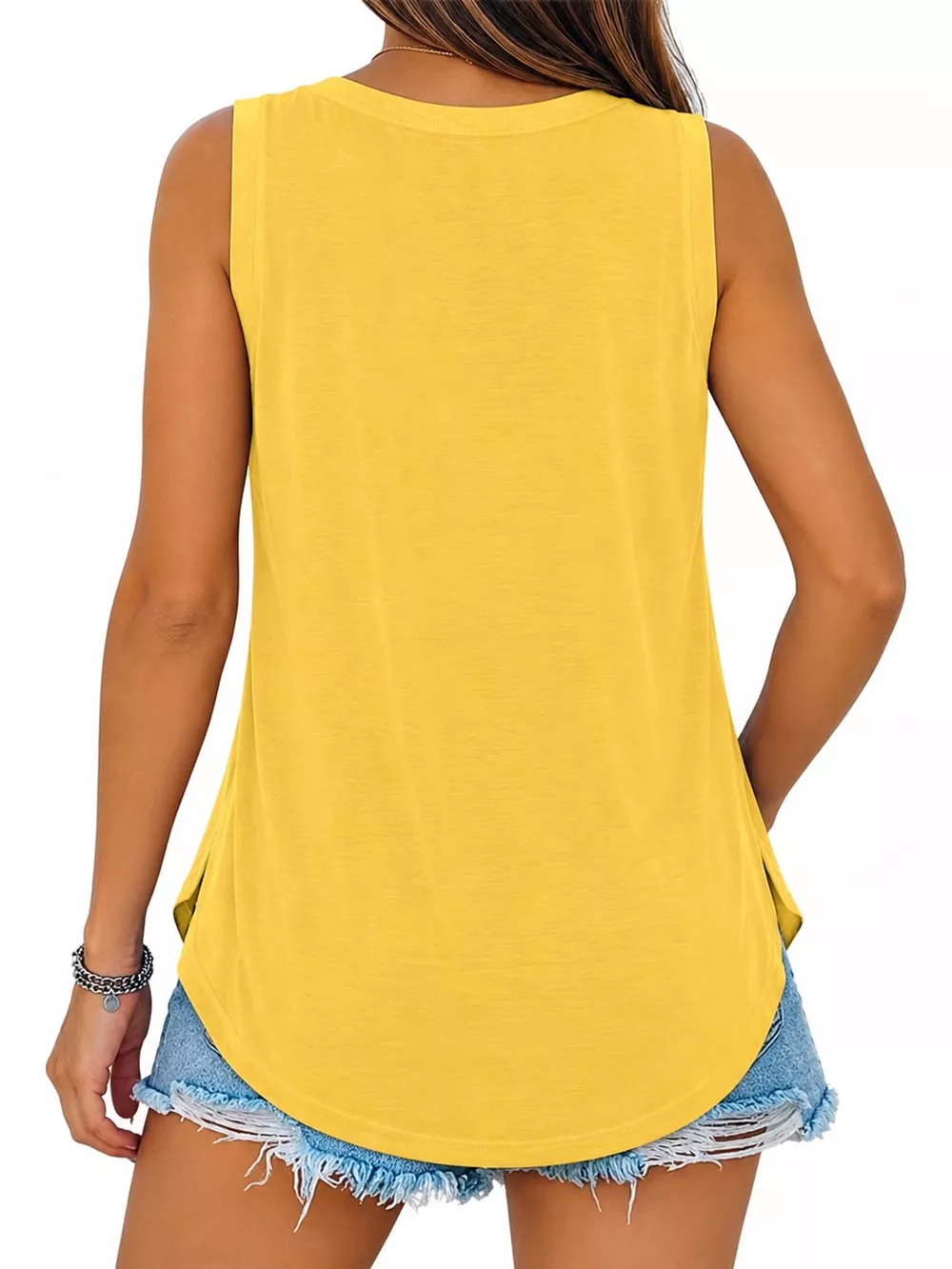 V-Neck Casual Loose Fit Tank Top, image 45