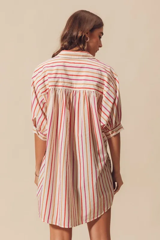 Multicolored Stripe Button Down Shirt, image 19
