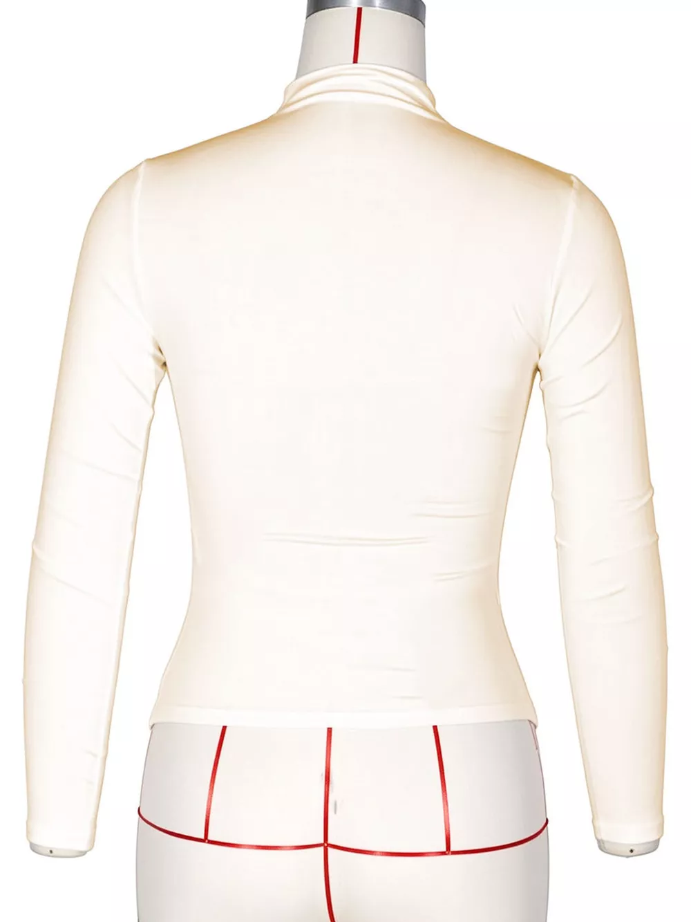Ruched Long Sleeve Slim-Fit T-Shirt, image 4