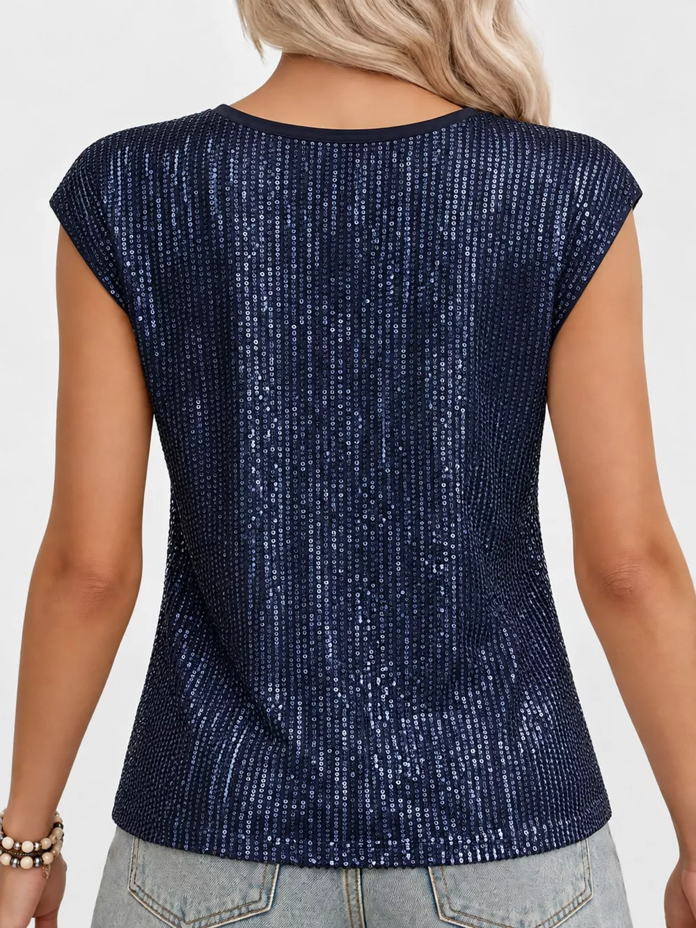 Sequin Round Neck Tank, image 15
