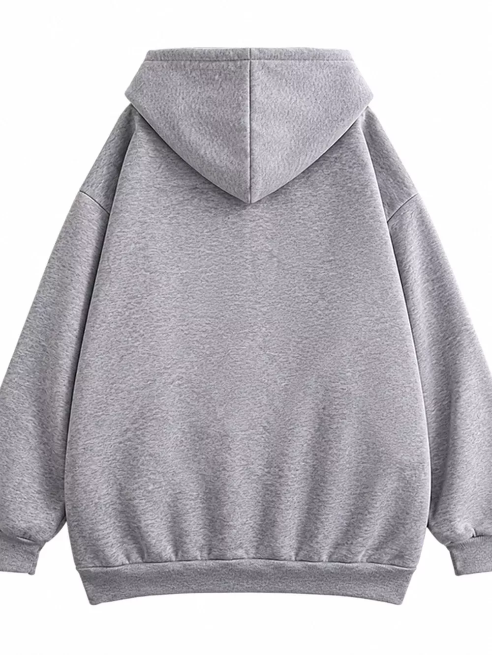 Full Size Oversized Solid Zip-Up Hoodie with Drawstring Plus Size, image 33