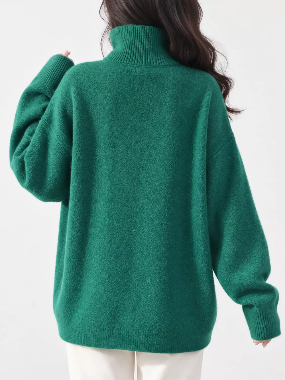 Turtleneck Dropped Shoulder Sweater, image 47