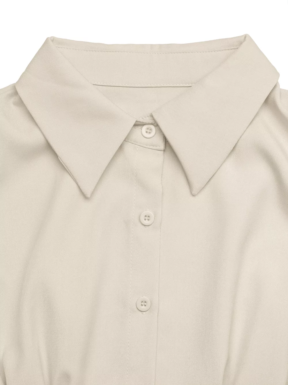 Ruched Button-Up Peplum Shirt, image 7