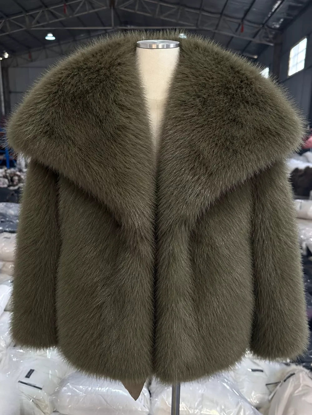 Fox Fur Collar Winter Outerwear, image 55