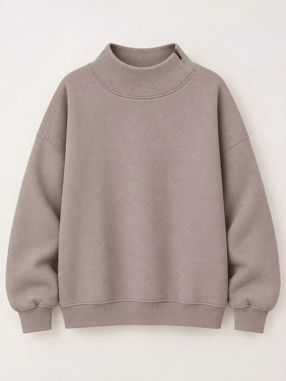 Oversized Mock Neck Long Sleeve Sweatshirt, image 27