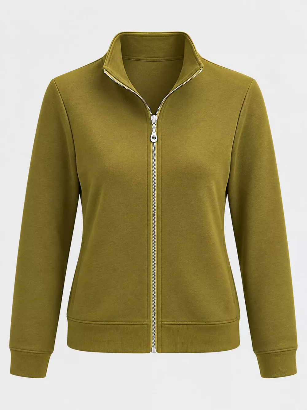 Full Size Stand-Collar Zip-Up Sweatshirt Plus Size, image 28