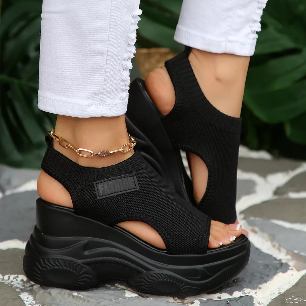 Open Toe Platform Wedge Sandals, image 8