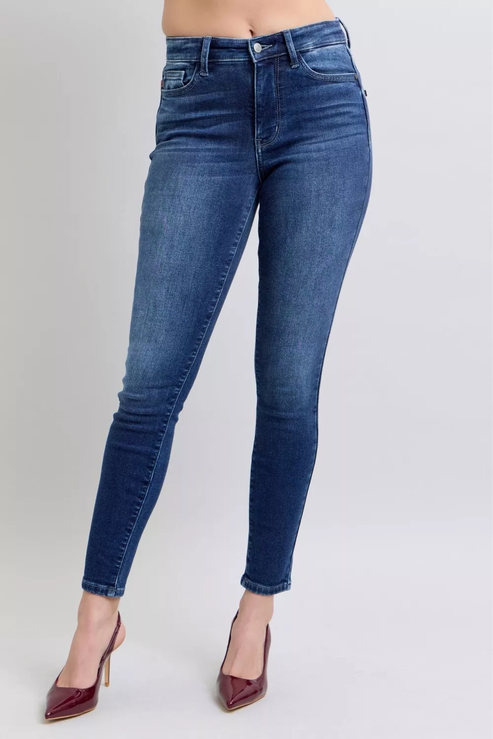 Full Size Washed Thermal Skinny Jeans Plus Size, image 20