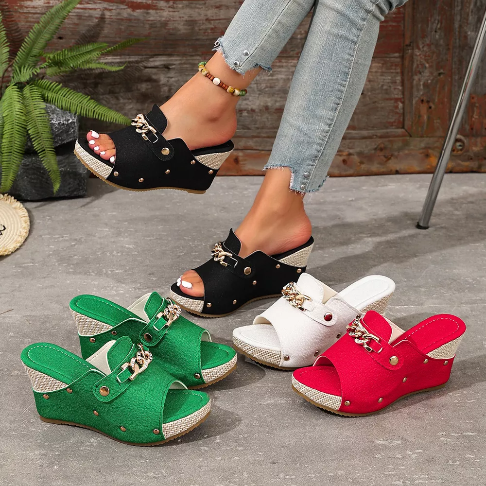 Open Toe Wedge Sandals, image 2